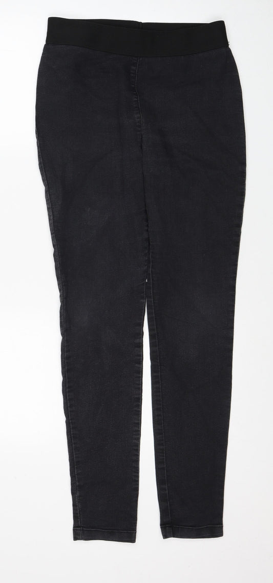 Marks and Spencer Womens Black Cotton Skinny Jeans Size 10 Regular
