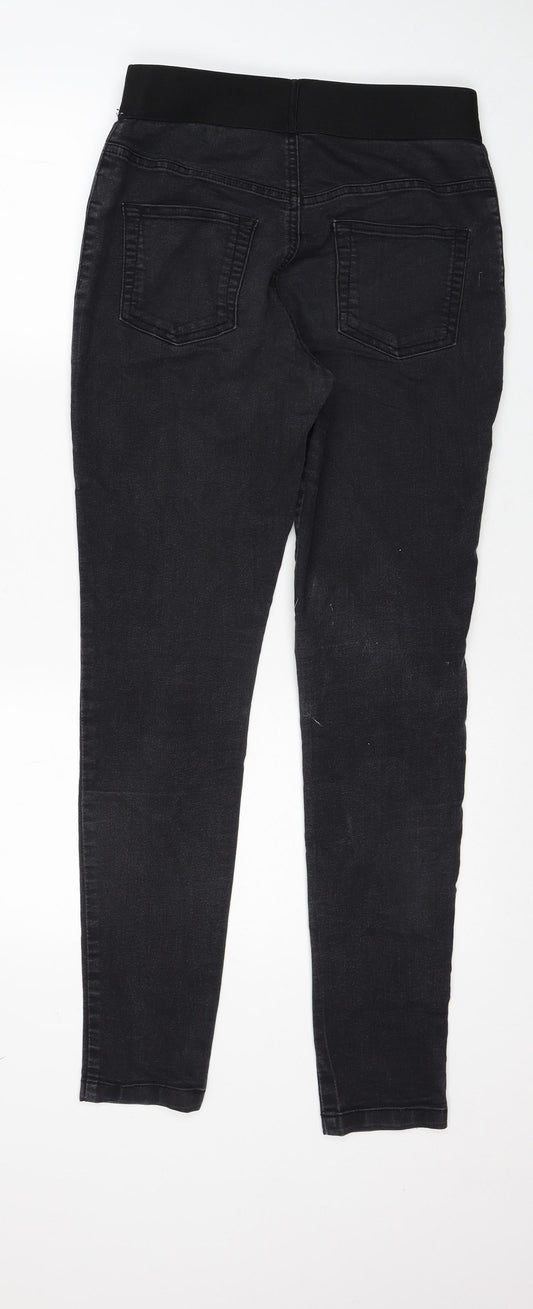 Marks and Spencer Womens Black Cotton Skinny Jeans Size 10 Regular