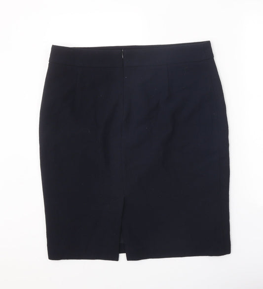 Armani Collezioni Womens Blue Polyester Straight & Pencil Skirt Size 20 Zip