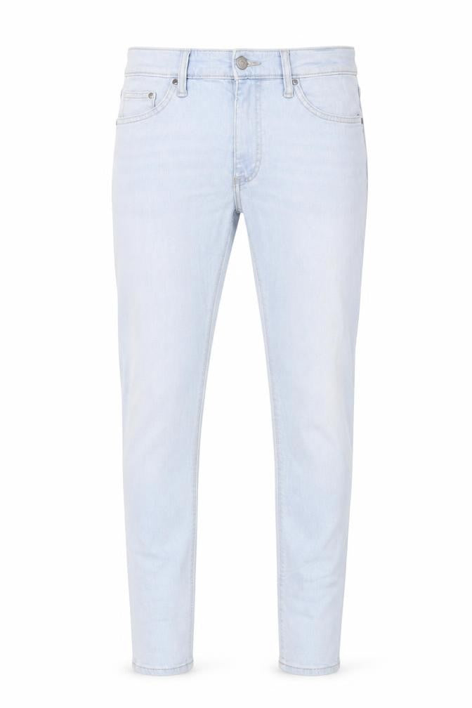 Marks and Spencer Mens Blue Cotton Skinny Jeans Size 32 in L31 in Regular Zip