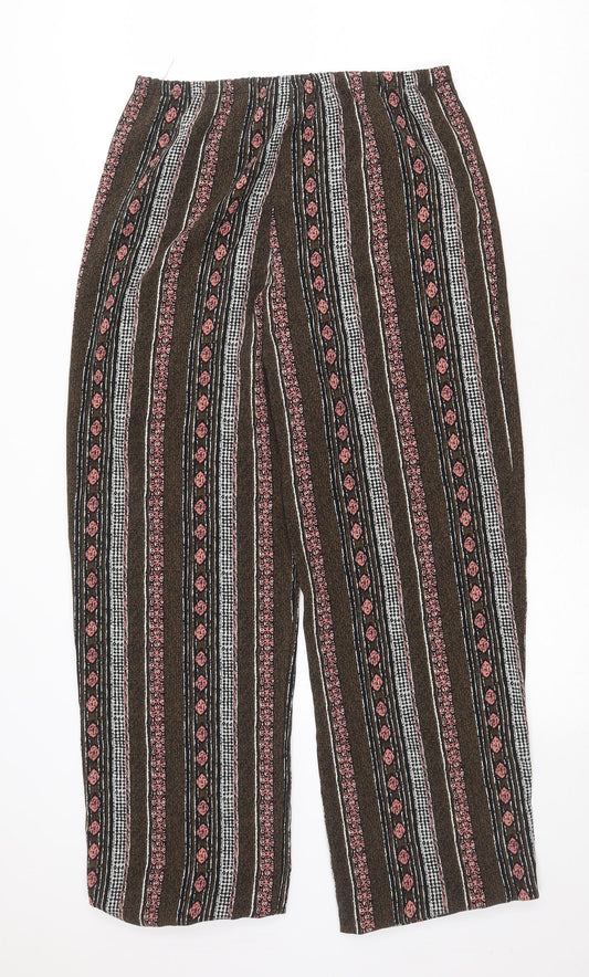 Tradition Womens Multicoloured Geometric Polyester Trousers Size 30 in Regular