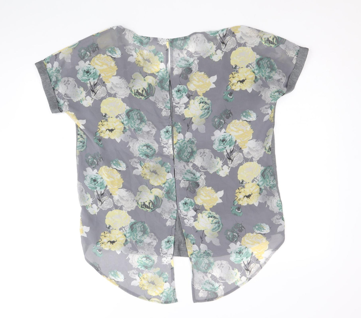 NEXT Womens Multicoloured Floral Polyester Tunic T-Shirt Size 12 V-Neck - Chiffon Details