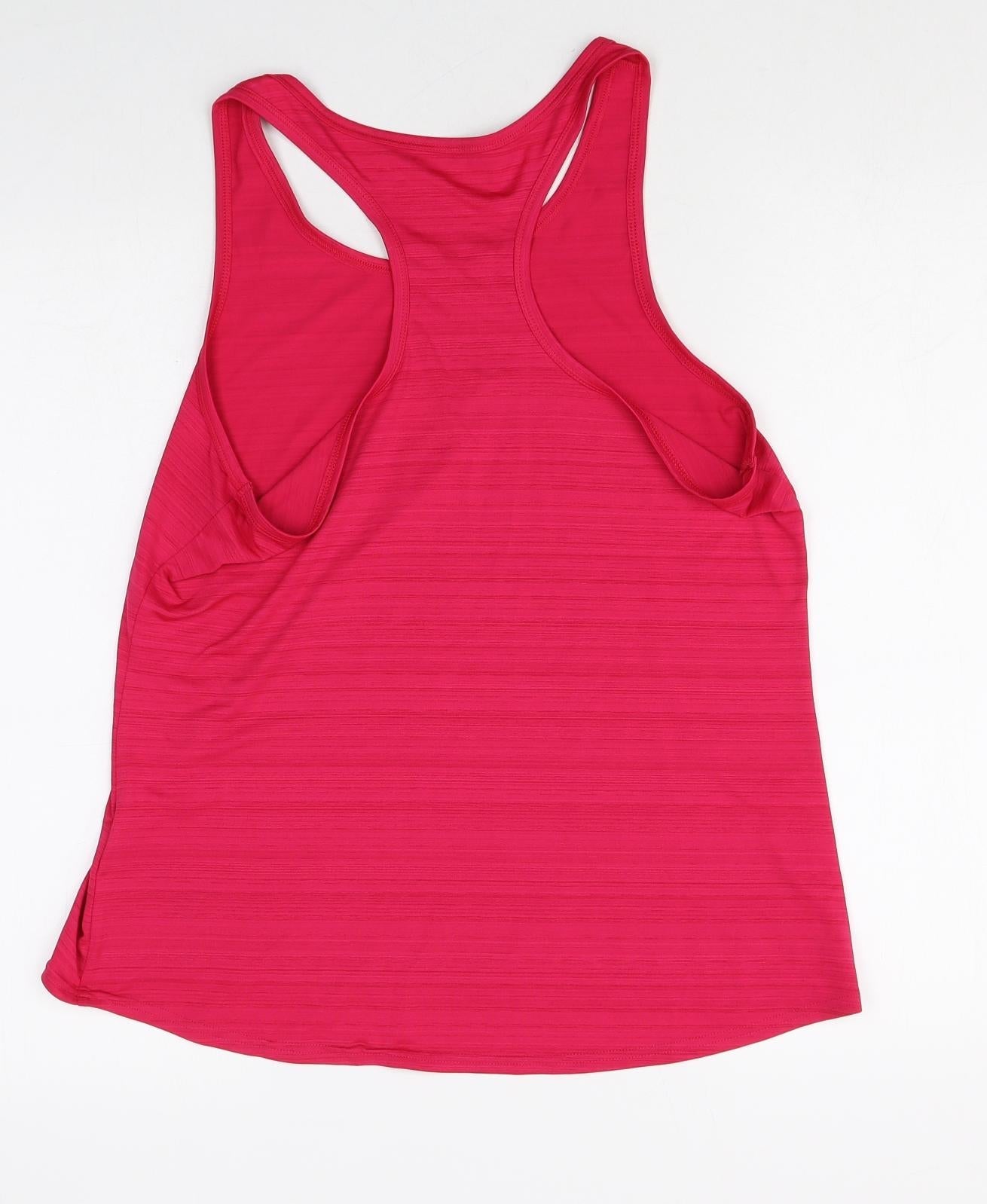 Preworn Womens Pink Polyester Basic Tank Size L Scoop Neck