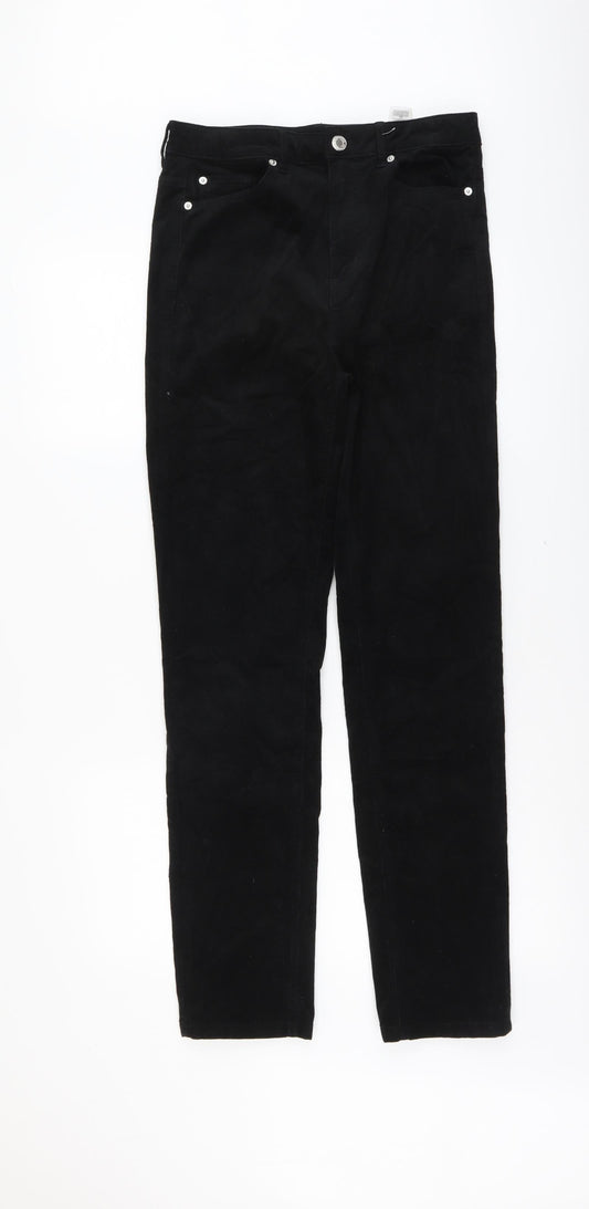 Marks and Spencer Womens Black Cotton Skinny Jeans Size 10 L30 in Regular Button