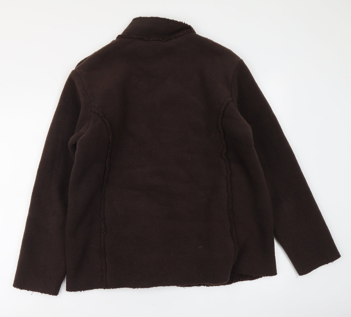 Janique Womens Brown Jacket Size 16 Zip