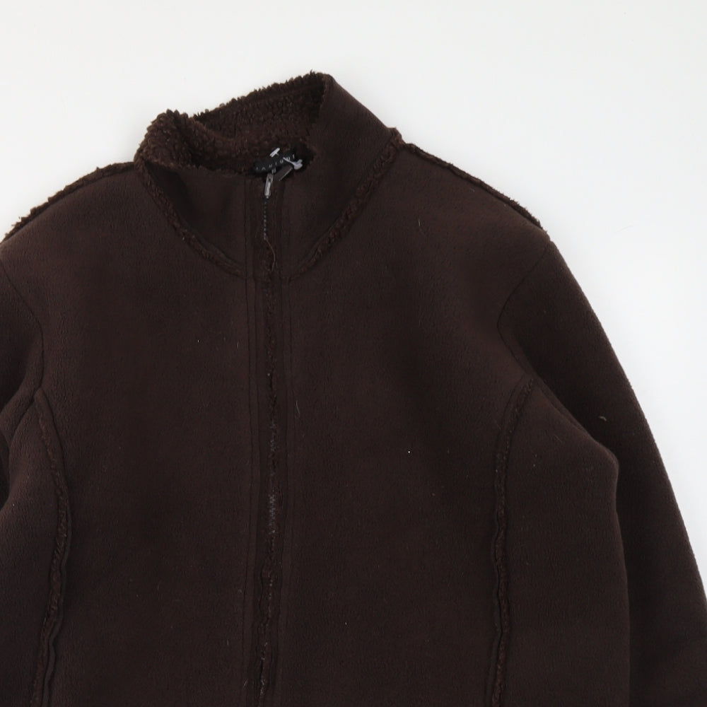 Janique Womens Brown Jacket Size 16 Zip
