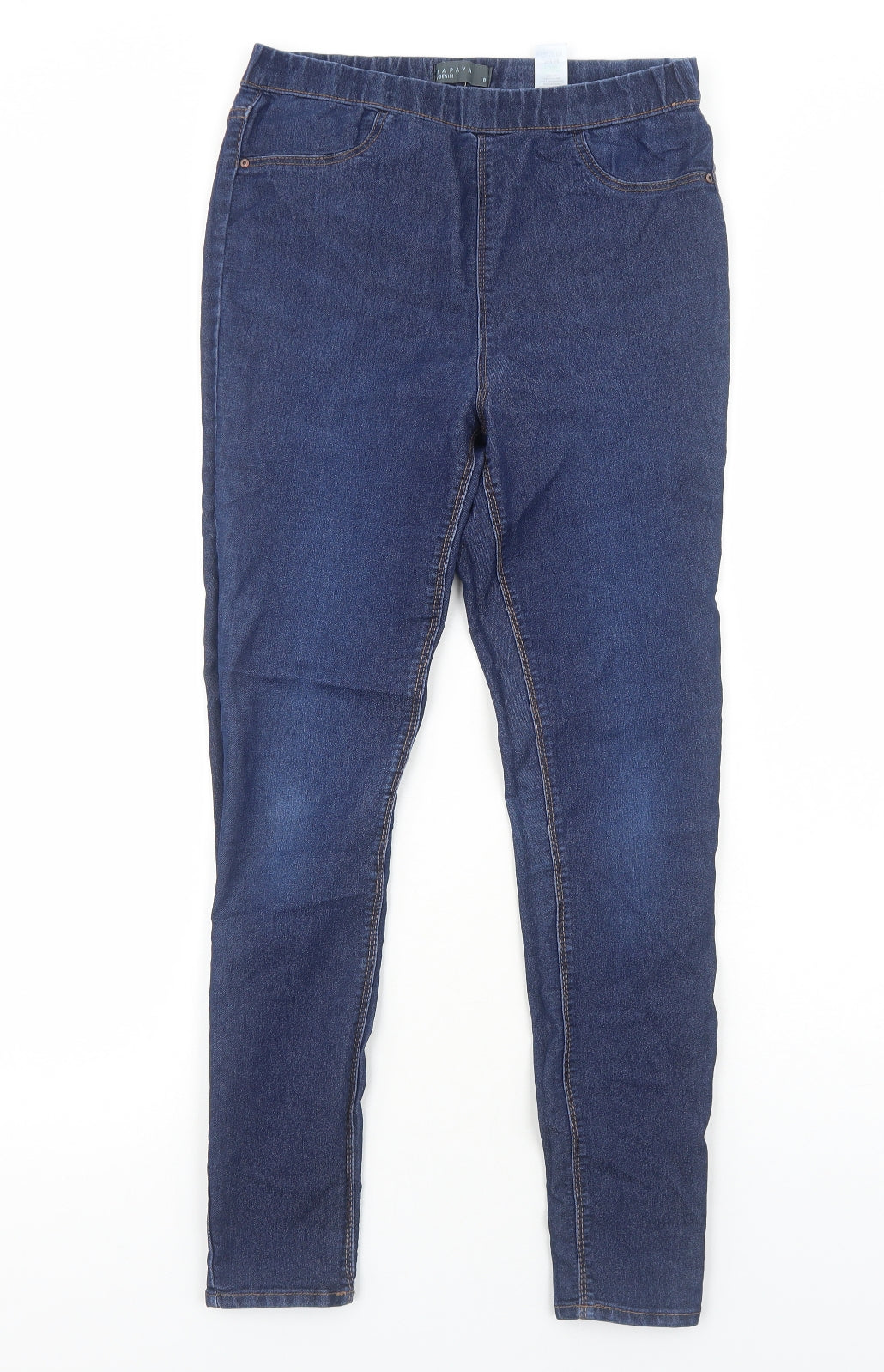 Papaya Womens Blue Cotton Jegging Jeans Size 8 Regular