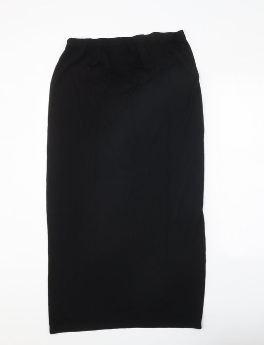 Preworn Womens Black Polyester Straight & Pencil Skirt Size 30 in