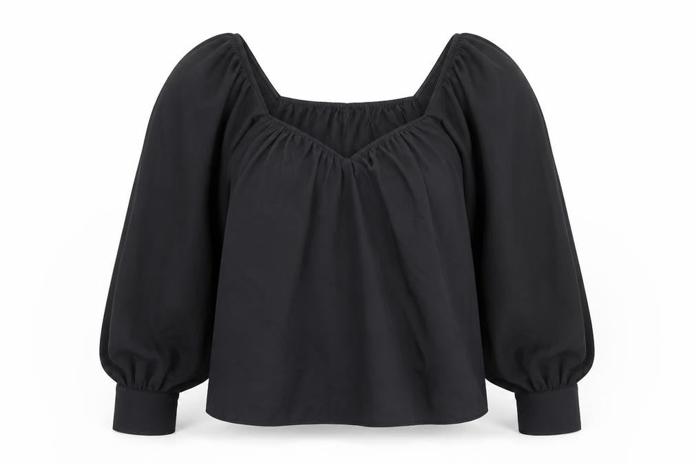 Zara Womens Black Polyester Basic Blouse Size S Sweetheart