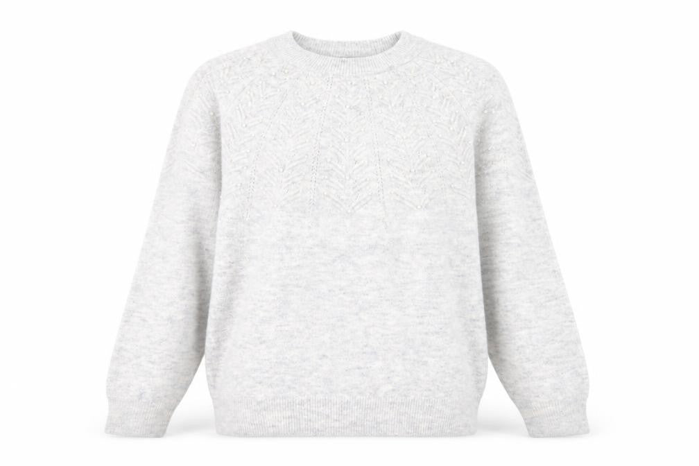 Marks and Spencer Womens Grey Round Neck Acrylic Pullover Jumper Size L