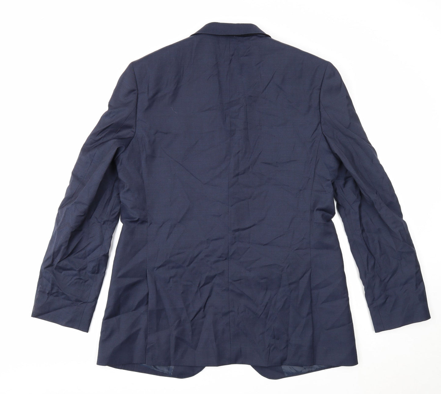 Marks and Spencer Mens Blue Wool Jacket Suit Jacket Size 42 Regular