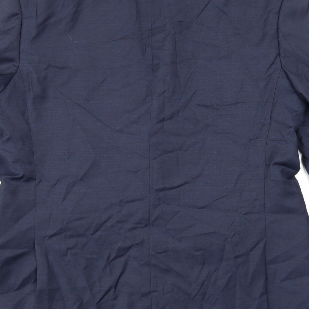 Marks and Spencer Mens Blue Wool Jacket Suit Jacket Size 42 Regular