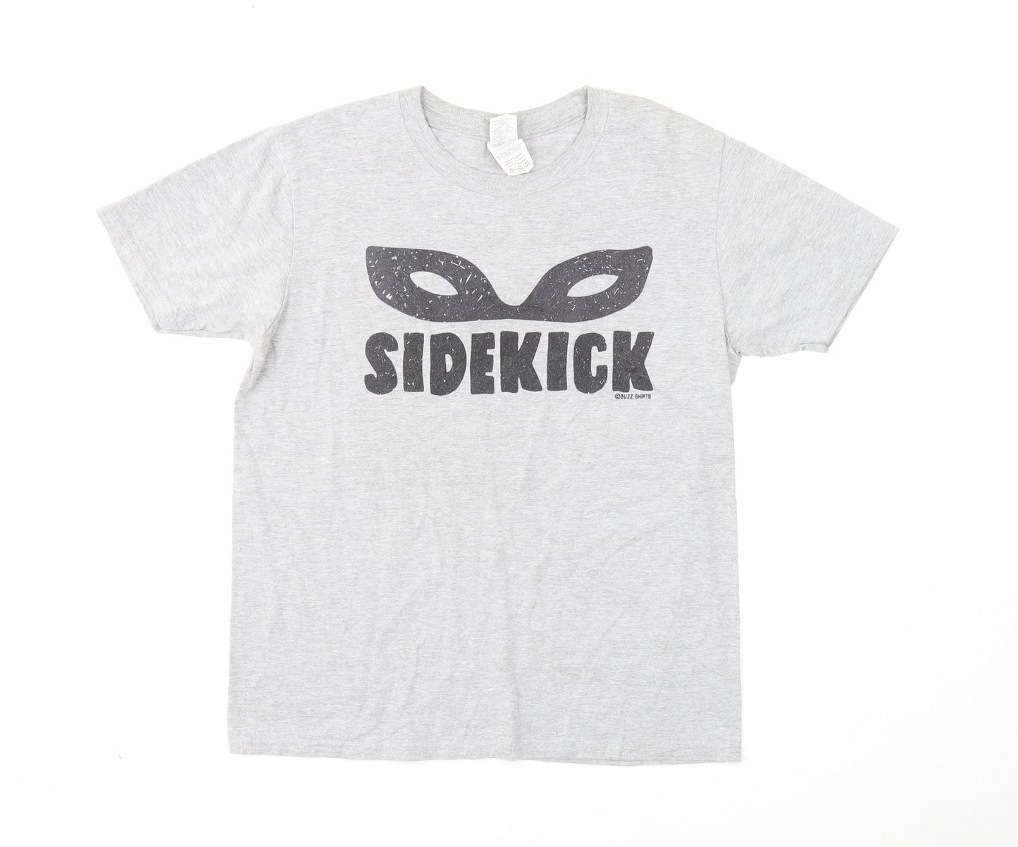 Gildan Boys Grey Polyester Basic T-Shirt Size 12-13 Years Round Neck Pullover - Sidekick, 12-14 Years