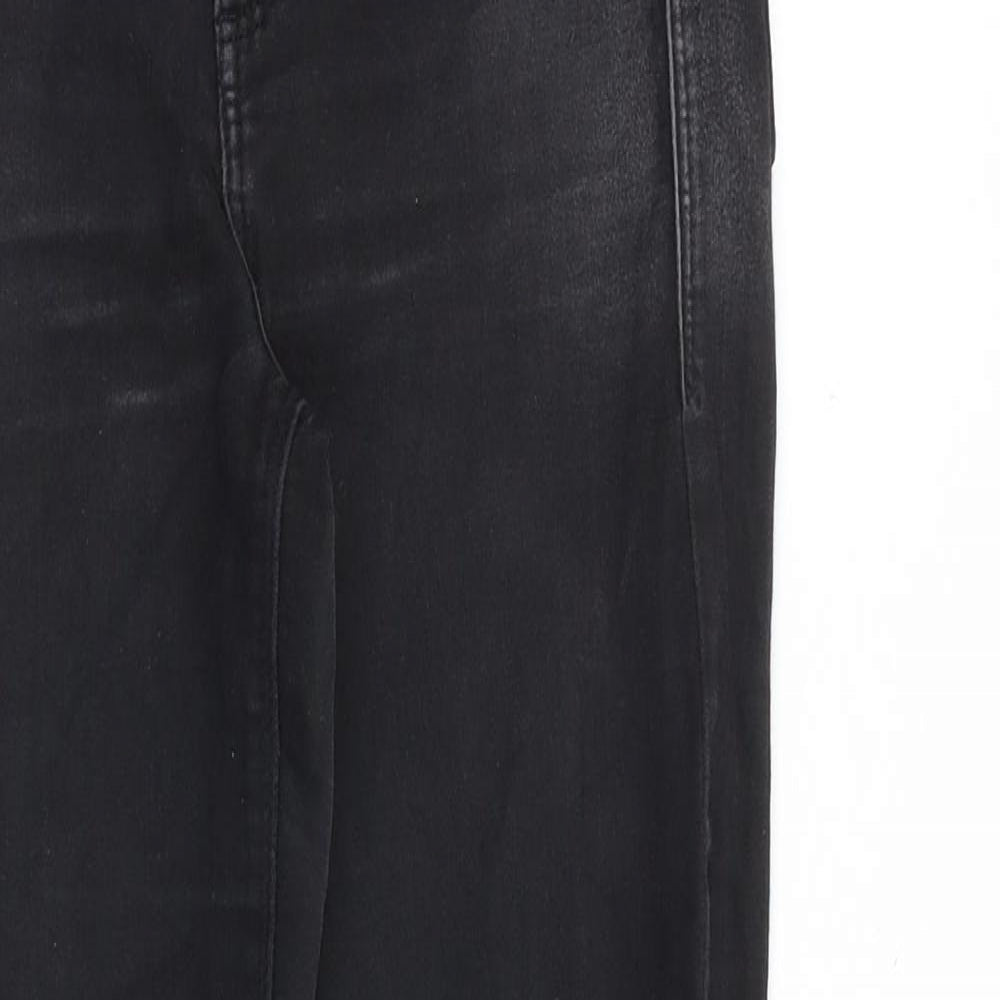 Dorothy Perkins Womens Black Cotton Skinny Jeans Size 8 Slim Zip