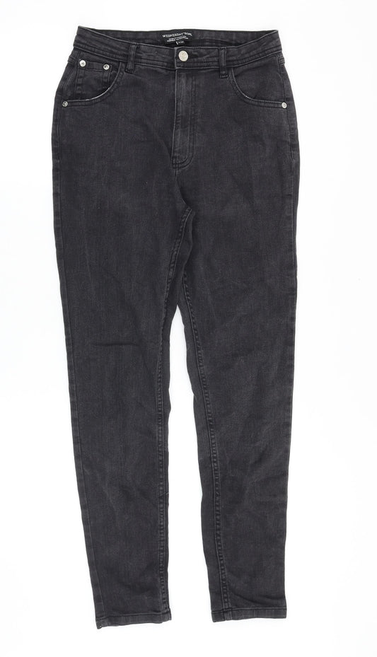 WEDNESDAY'S GIRL Womens Black Cotton Skinny Jeans Size 26 in Regular Zip