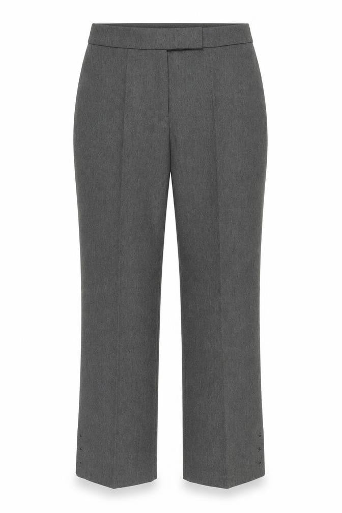 Marks and Spencer Womens Grey Polyester Dress Pants Trousers Size 10 Regular Zip - Eyelet Detail