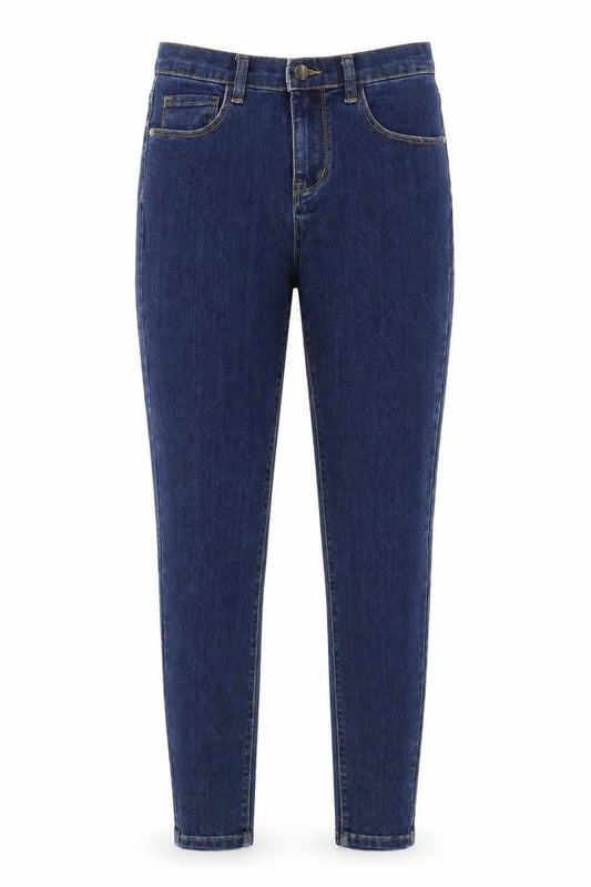 Benetton Womens Blue Cotton Skinny Jeans Size 26 in Regular Zip