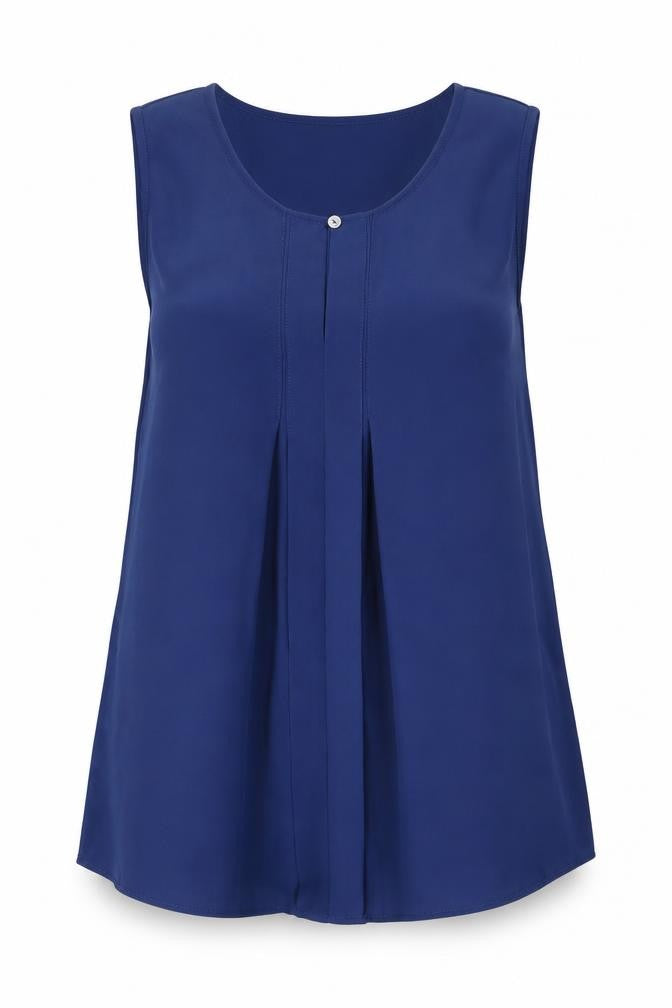 Rose & Olive Womens Blue Polyester Basic Tank Size S Scoop Neck