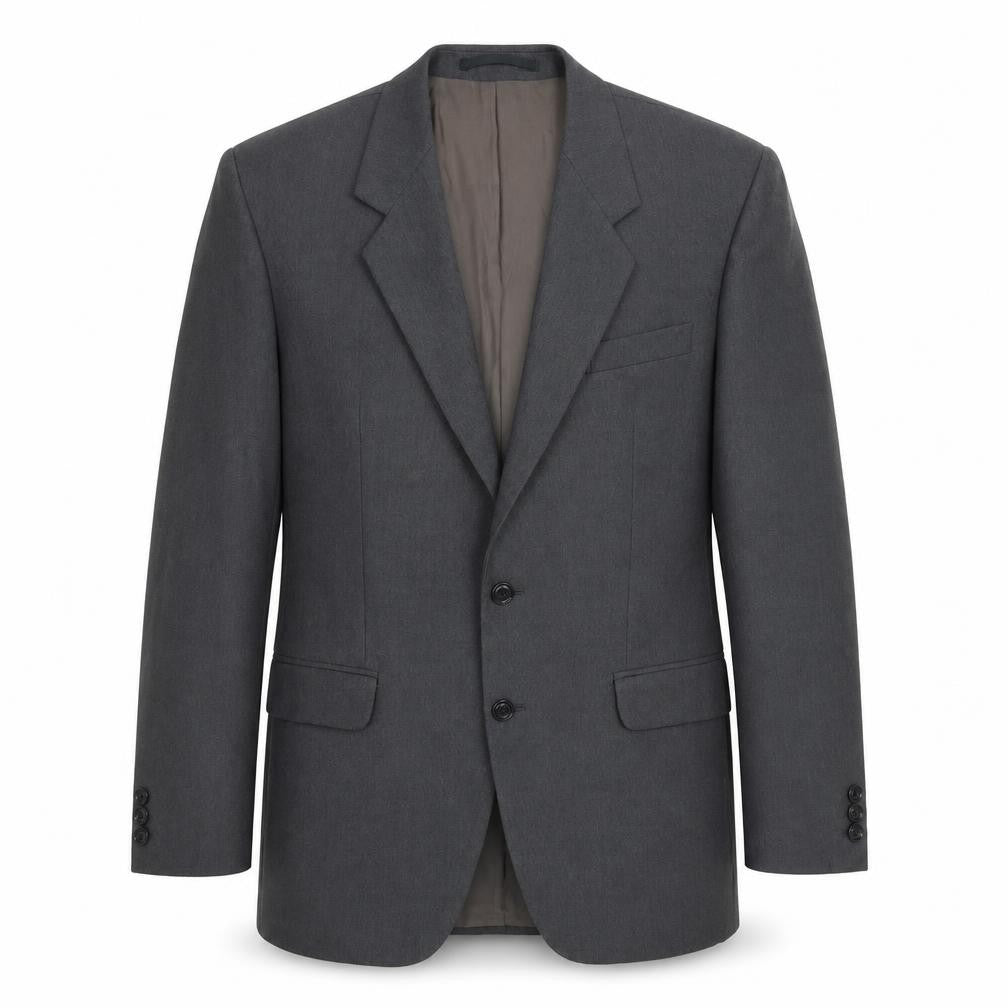 Preworn Mens Grey Polyester Jacket Suit Jacket Size 40 Regular