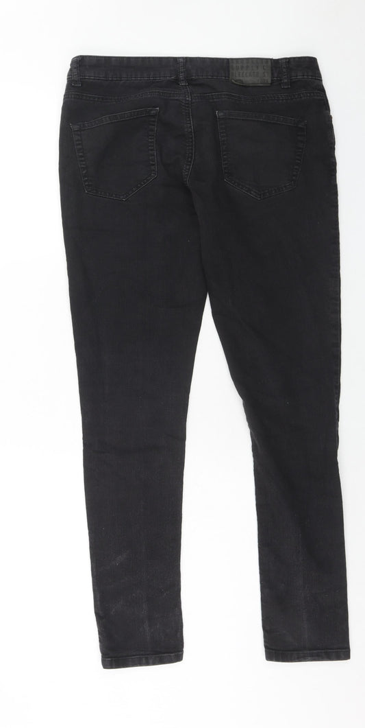 Brooklyn Supply Co Womens Black Cotton Skinny Jeans Size 16 Regular Zip