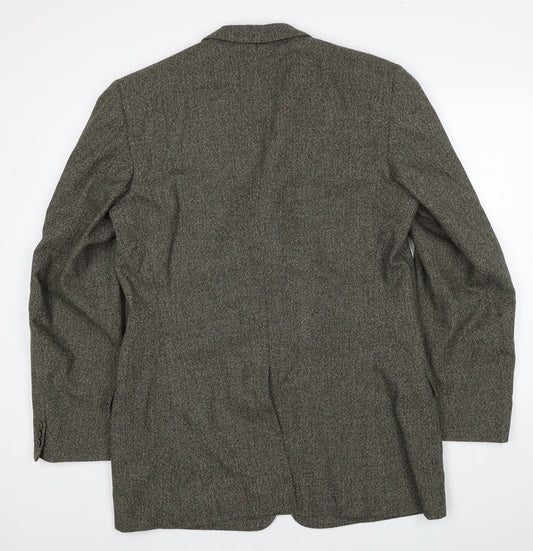 Parkington & Bowers Mens Grey Wool Jacket Suit Jacket Size 40 Regular
