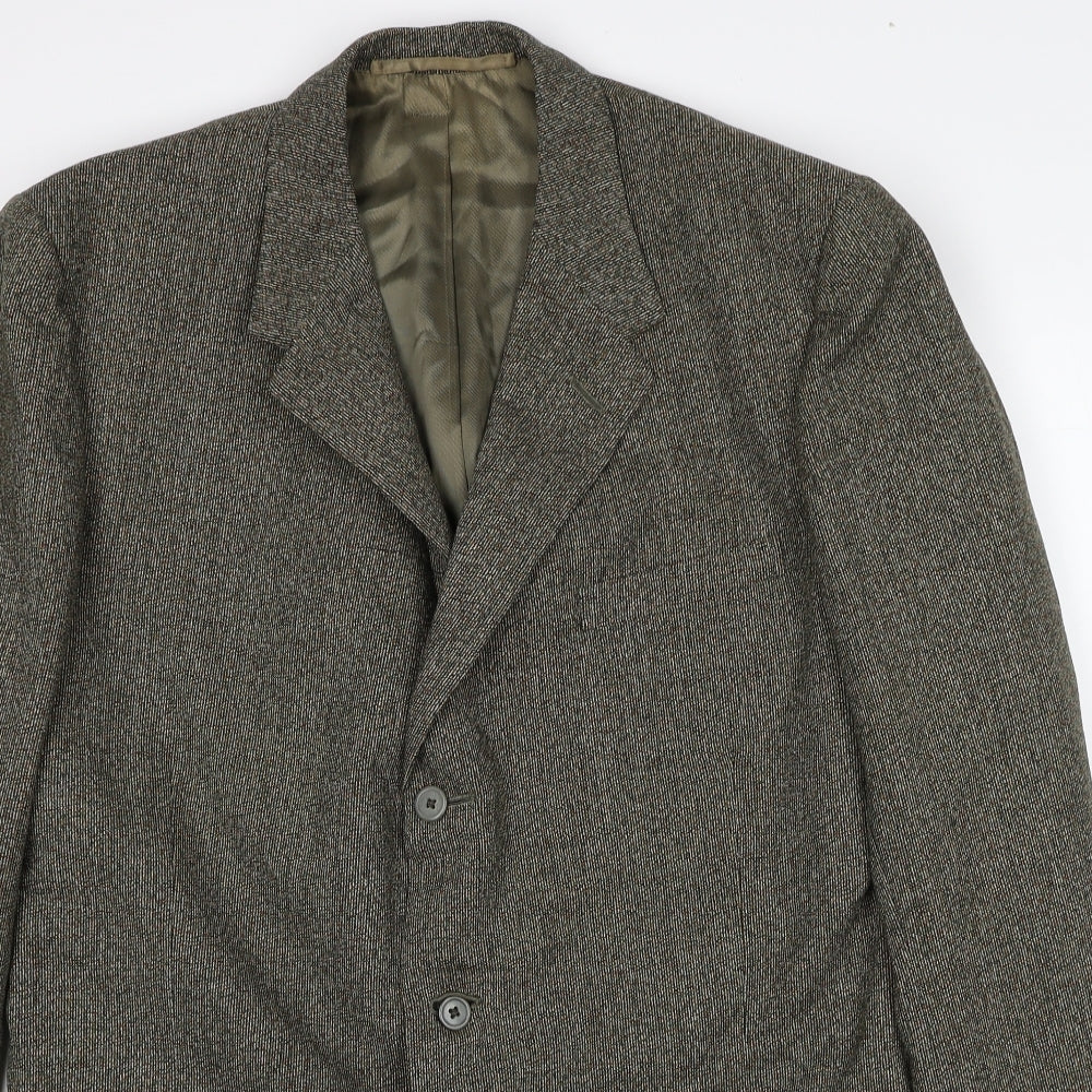 Parkington & Bowers Mens Grey Wool Jacket Suit Jacket Size 40 Regular