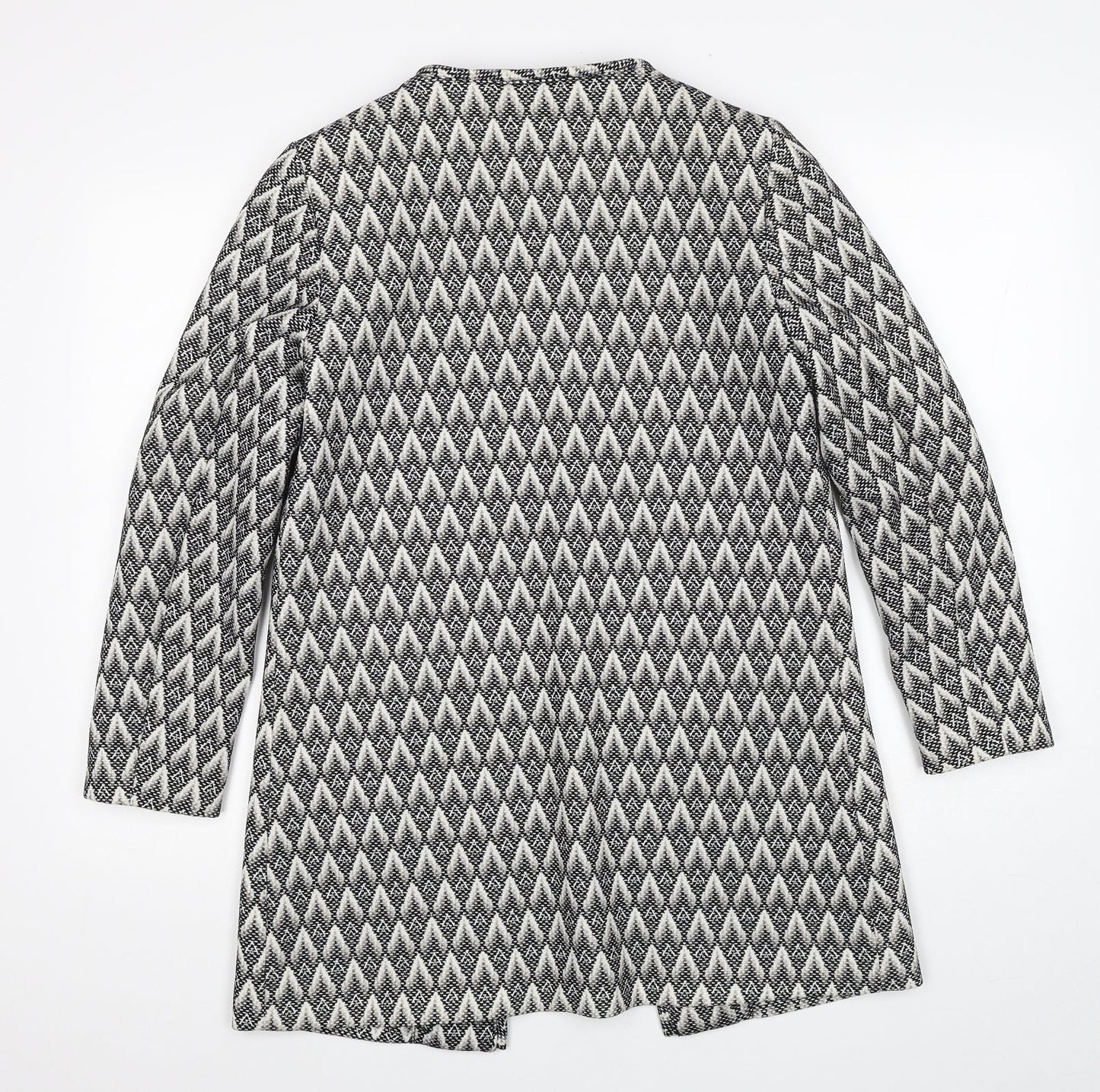 H&M Womens Black Geometric Jacket Blazer Size 8