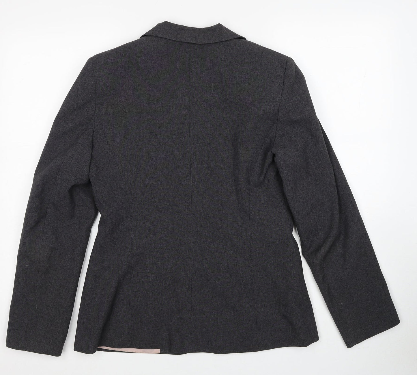New Look Womens Grey Jacket Blazer Size 12 Button