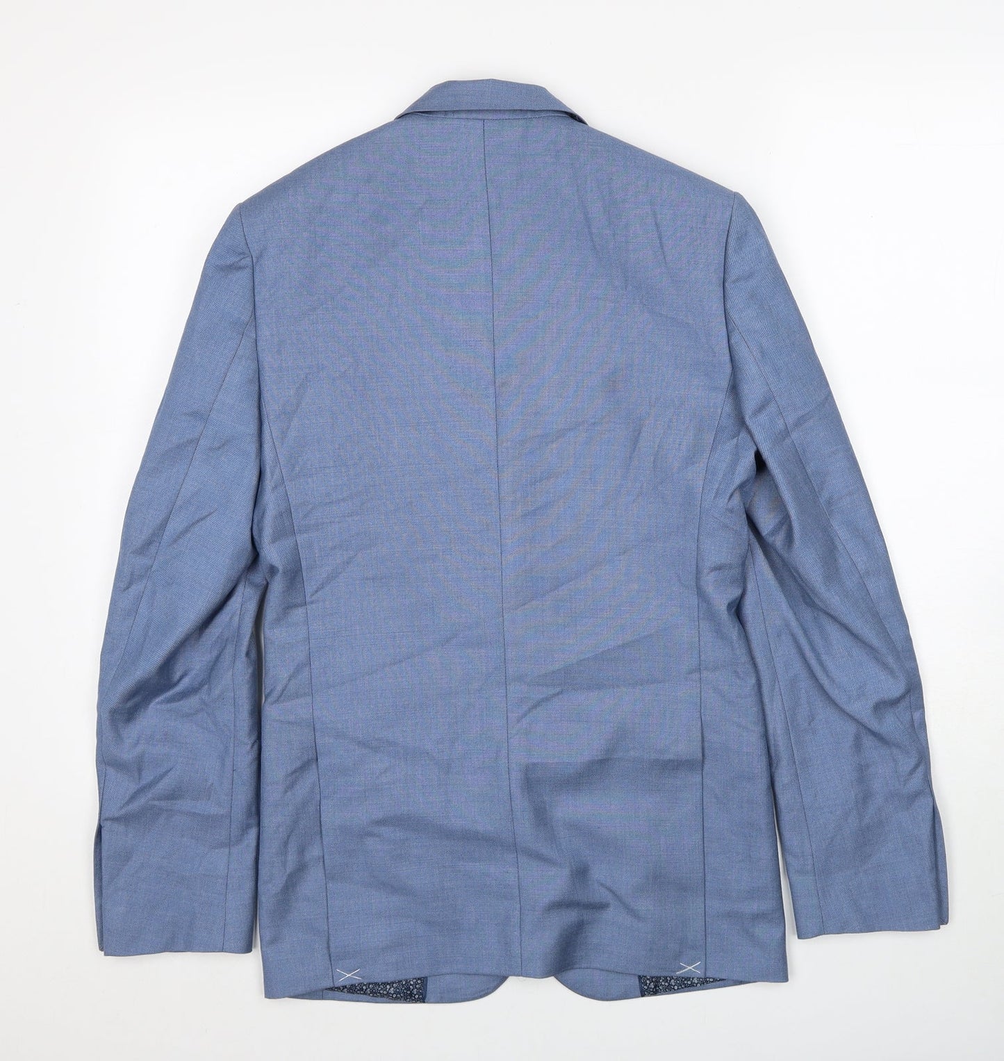 Cedar Wood State Mens Blue Polyester Jacket Suit Jacket Size 36 Regular
