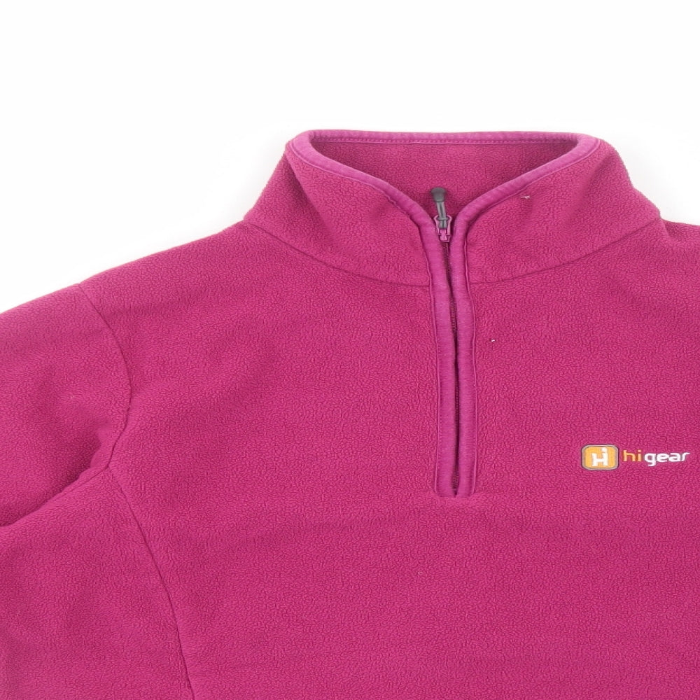 Hi Gear Womens Pink Colourblock Polyester Pullover Sweatshirt Size 8 Pullover