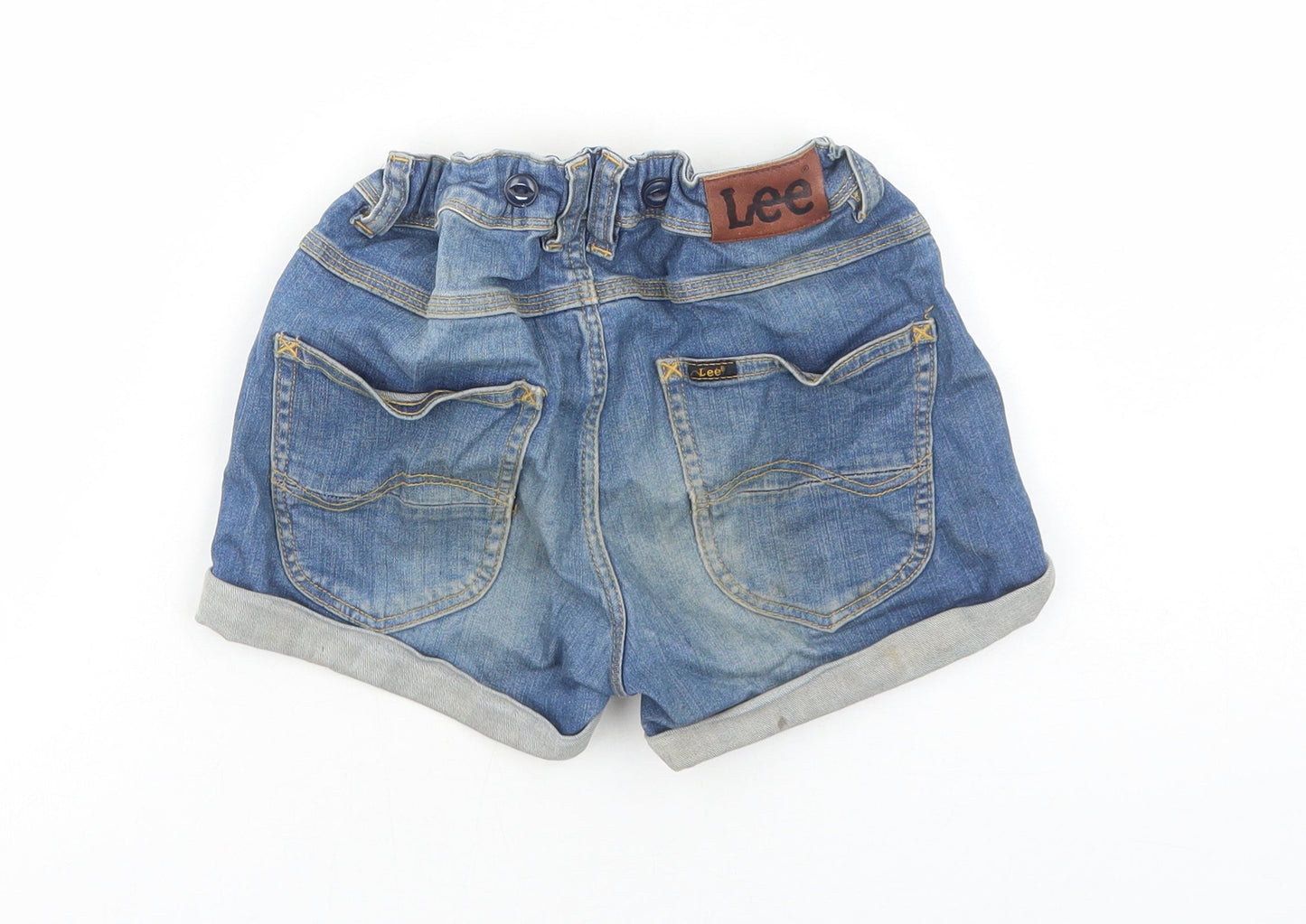 Lee Cooper Girls Blue Cotton Hot Pants Shorts Size 8 Years Regular Zip