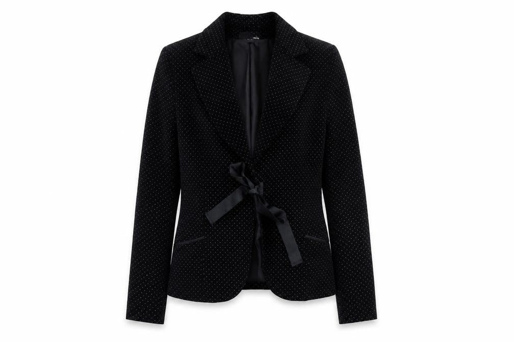 H&M Womens Black Polyester Jacket Blazer Size 10