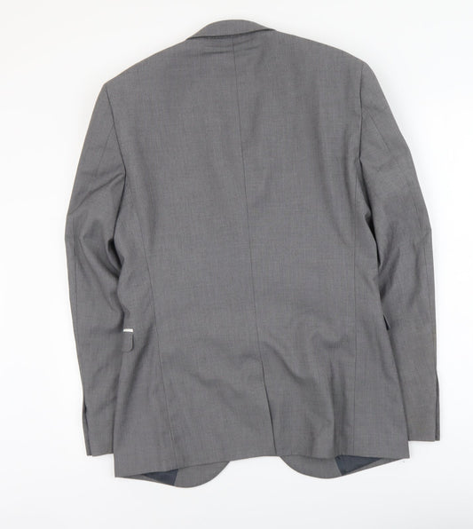 NEXT Mens Grey Polyester Jacket Suit Jacket Size S Regular