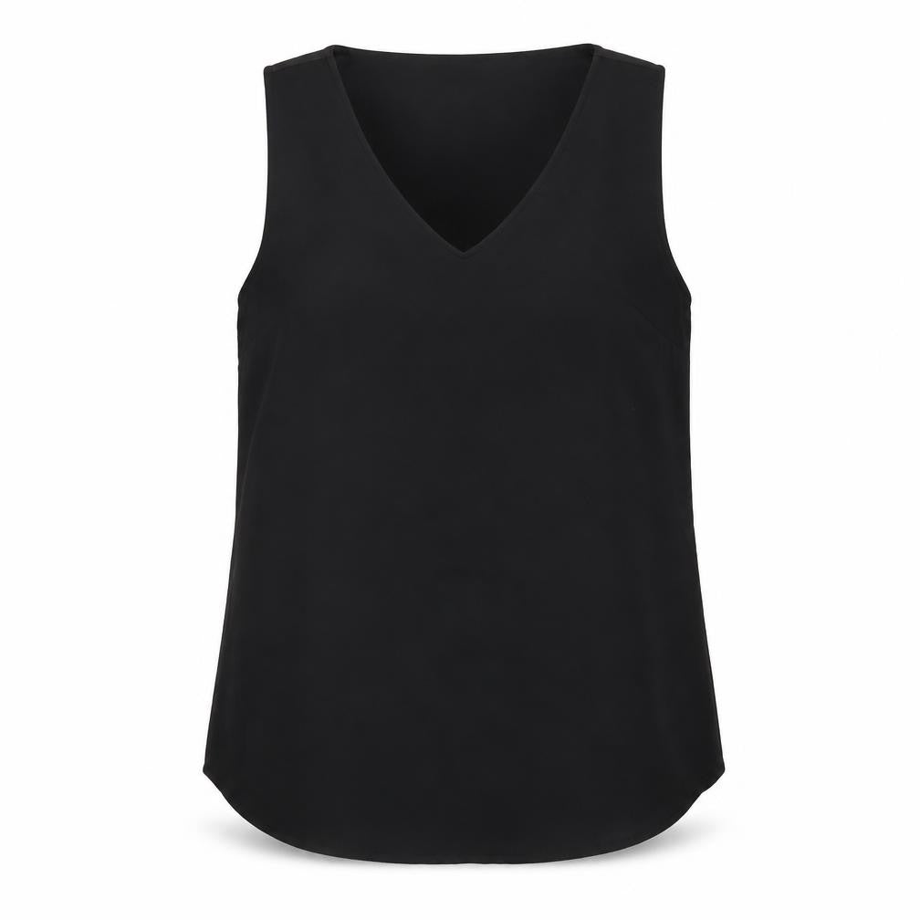 Oasis Womens Black Polyester Basic Tank Size 12 V-Neck