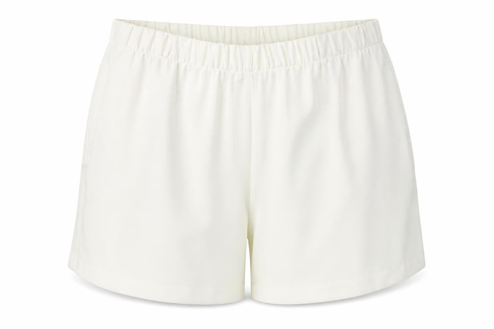 Marks and Spencer Womens White Polyester Basic Shorts Size 22 Regular Pull On