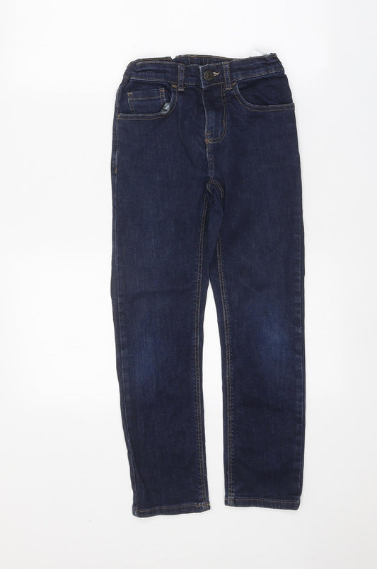 Zara Boys Blue Cotton Straight Jeans Size 9 Months Regular Zip