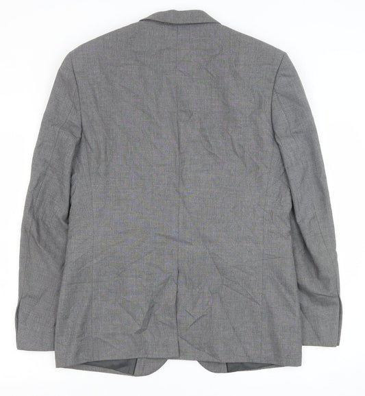 Marks and Spencer Mens Grey Polyester Jacket Suit Jacket Size 40 Regular