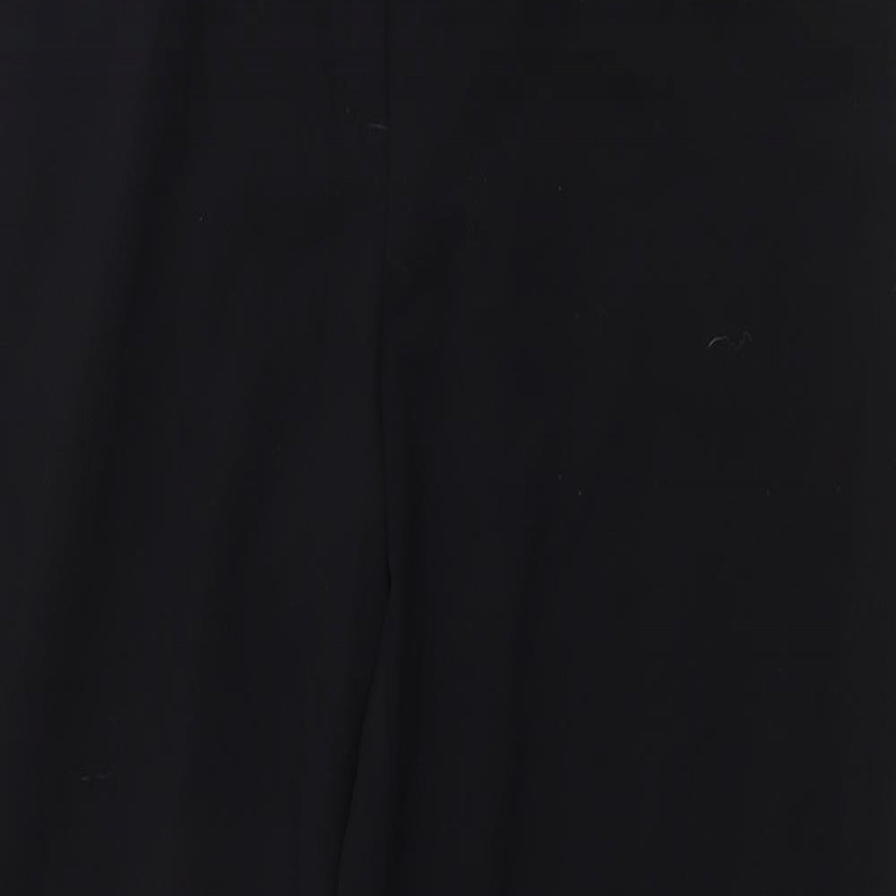 Marks and Spencer Womens Black Polyester Trousers Size 16 Regular Zip