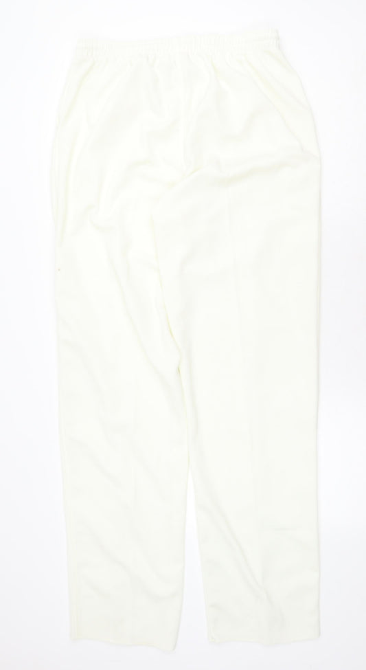 Dr Sports Womens Ivory Polyester Jogger Trousers Size 2XL Regular Drawstring