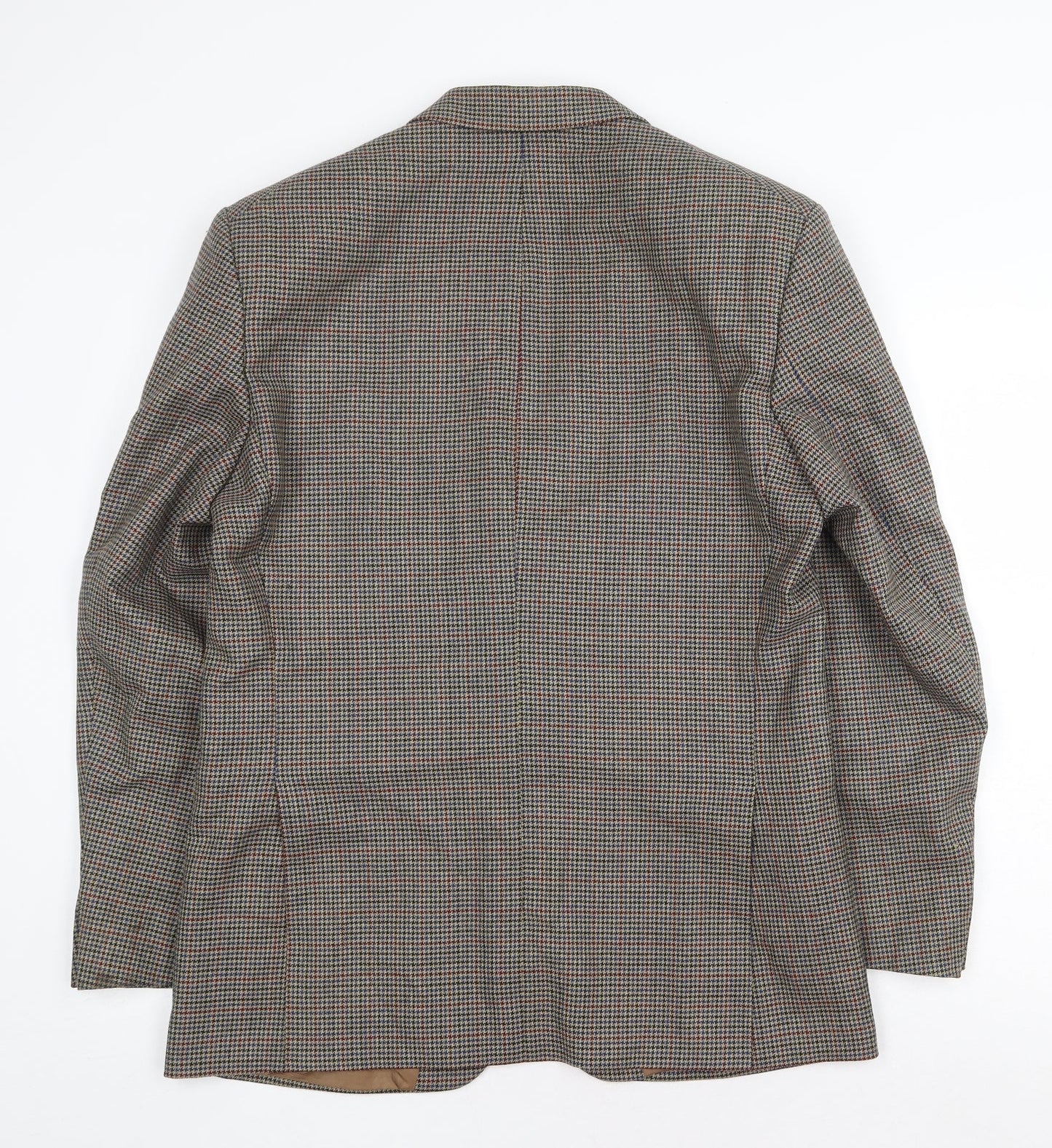 Varteks International Mens Brown Geometric Polyester Jacket Suit Jacket Size 40 Regular