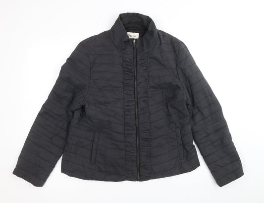 Precis Womens Black Jacket Size 12 Zip