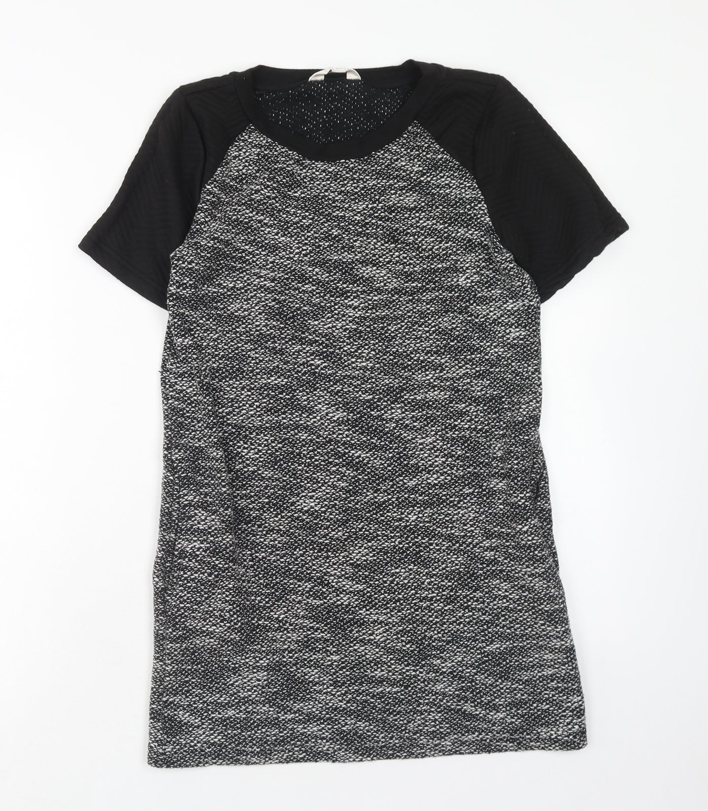 Atmosphere Womens Black Polyester T-Shirt Dress Size 8 Round Neck Pullover