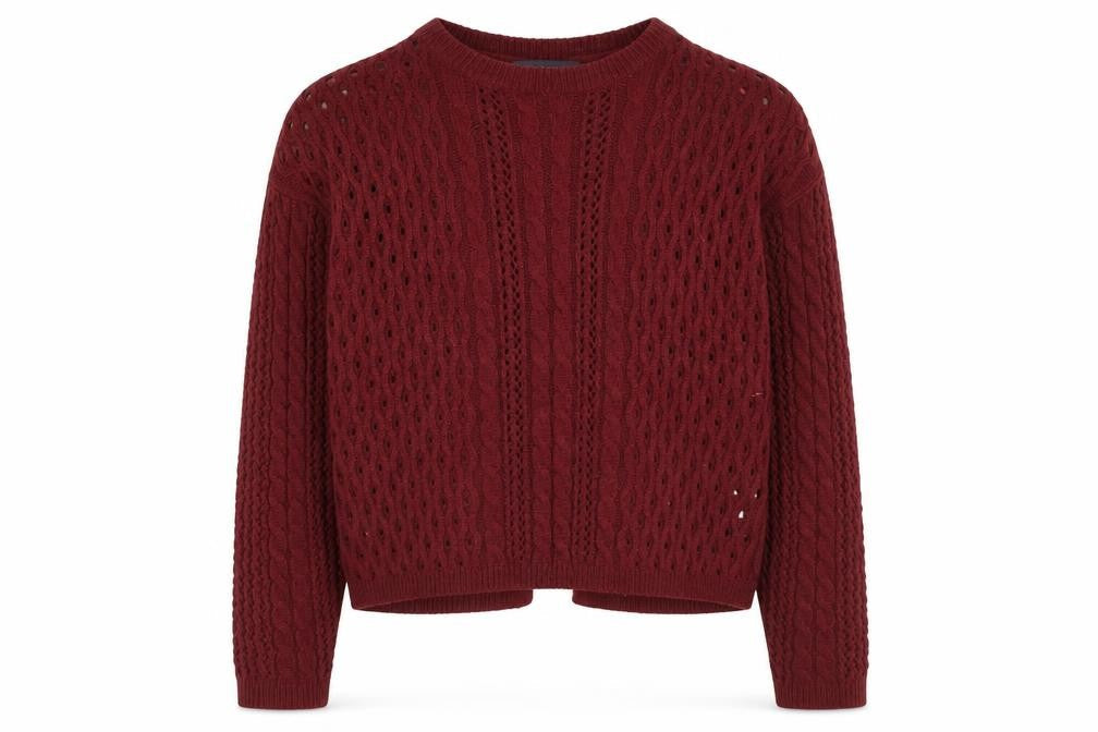 Marks and Spencer Womens Purple Round Neck Acrylic Pullover Jumper Size 14