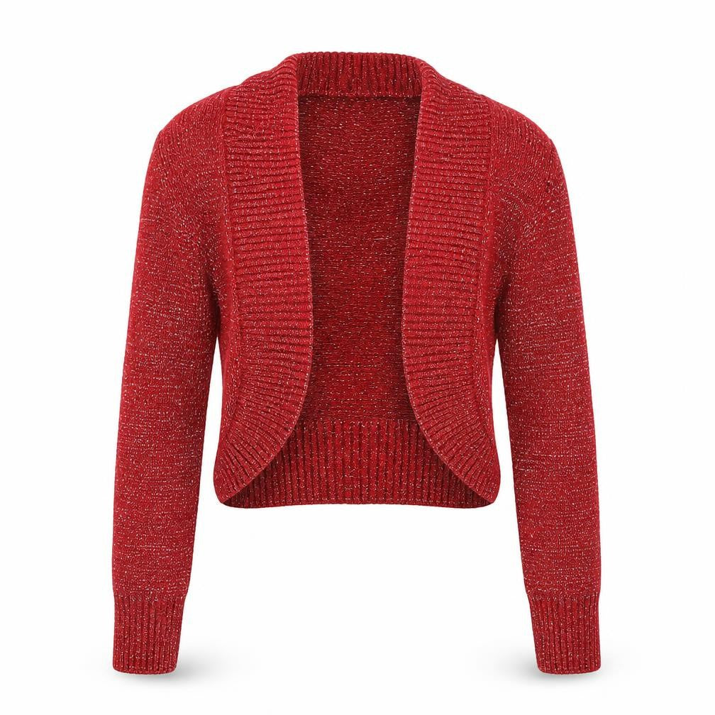Bina Womens Red V-Neck Acrylic Cardigan Jumper Size M - Size M-L