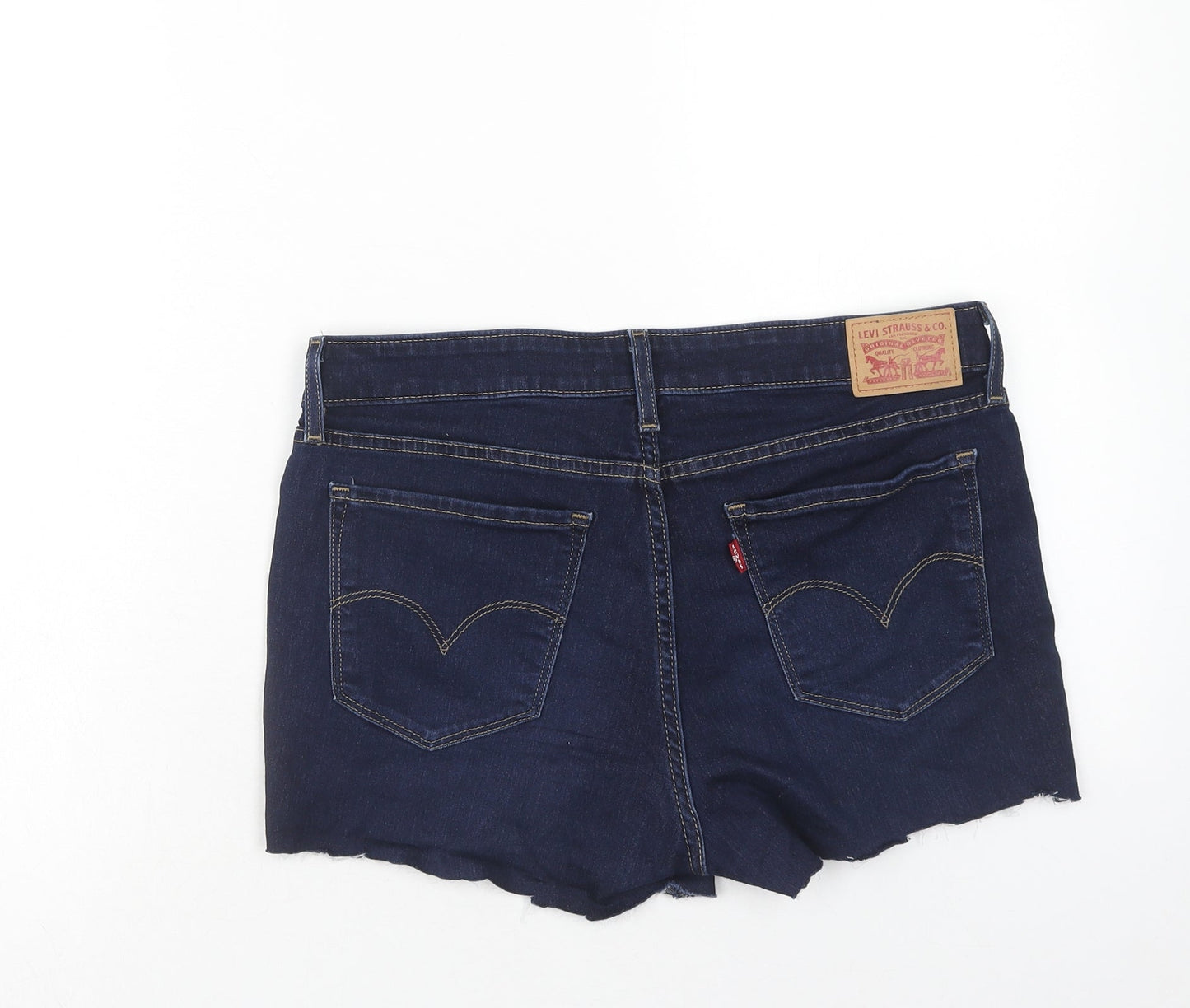 Levi's Womens Blue Cotton Cut-Off Shorts Size 31 in Regular Zip