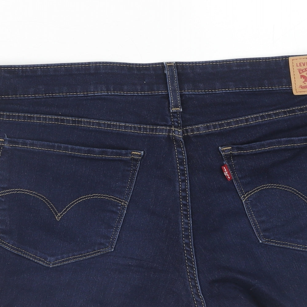 Levi's Womens Blue Cotton Cut-Off Shorts Size 31 in Regular Zip