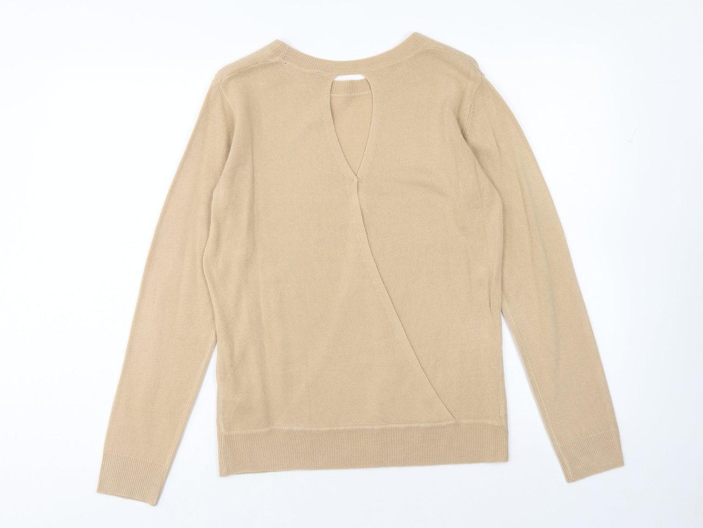 Dorothy Perkins Womens Brown Round Neck Acrylic Pullover Jumper Size 10