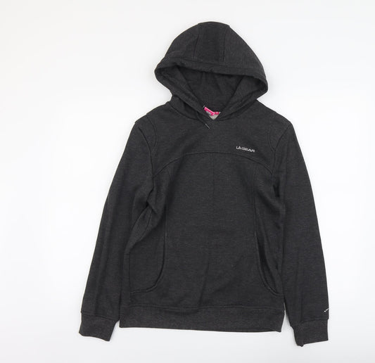 LA Gear Womens Grey Polyester Pullover Hoodie Size 8 Pullover