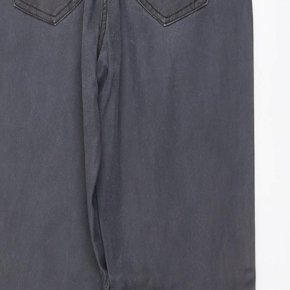 F&F Womens Grey Cotton Skinny Jeans Size 10 L27 in Regular Button