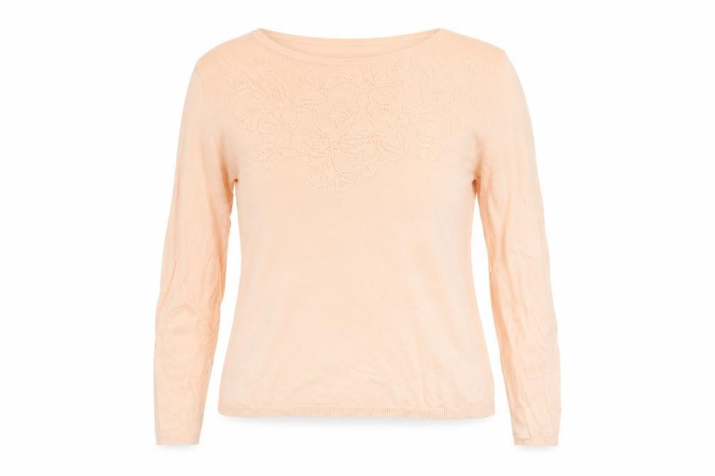 Marks and Spencer Womens Pink Round Neck Acrylic Pullover Jumper Size 14